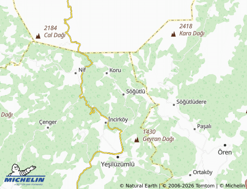 MICHELIN Söğütlü map - ViaMichelin