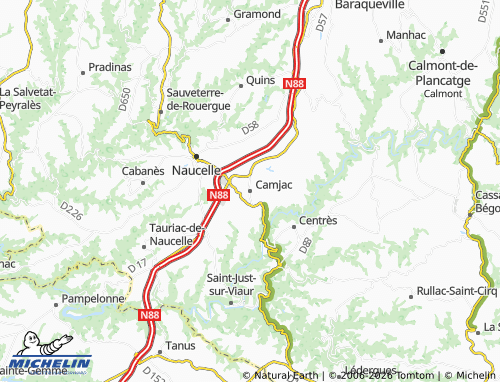 Mapa MICHELIN Camjac - ViaMichelin