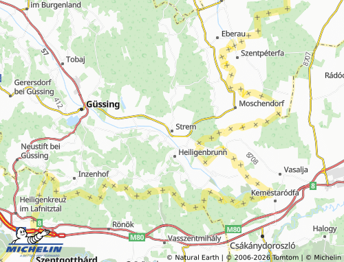 MICHELIN Strem map - ViaMichelin