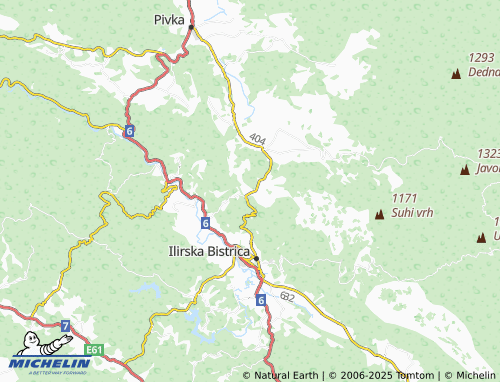 MICHELIN Šembije map - ViaMichelin