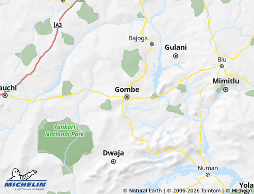 MICHELIN-Landkarte Gombe - ViaMichelin
