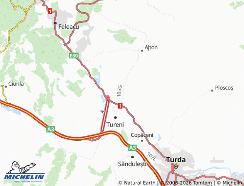 MICHELIN Ceanu Mic map - ViaMichelin