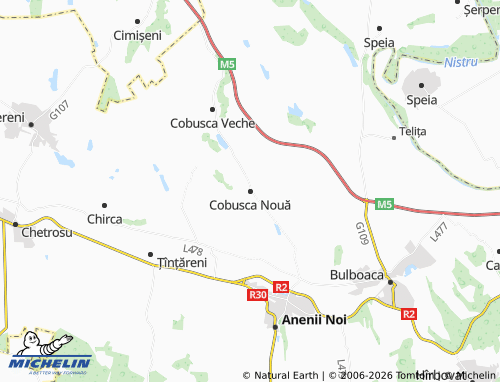 Mapa MICHELIN Cobusca Nouă - ViaMichelin