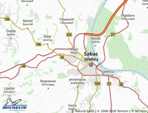 Carte MICHELIN Majur - ViaMichelin