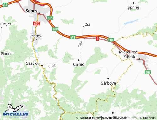 MICHELIN Câlnic map - ViaMichelin