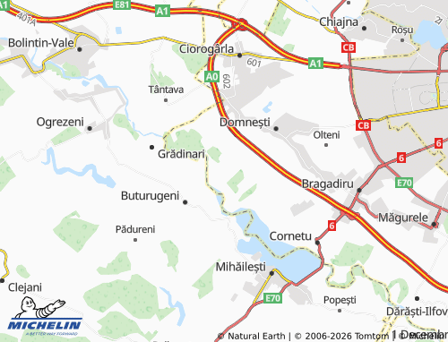 MICHELIN Țegheș map - ViaMichelin