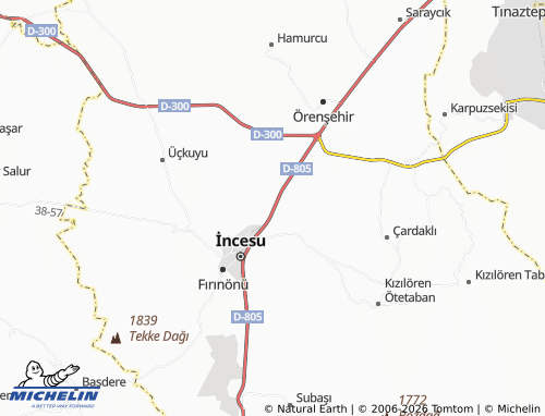 Mappa MICHELIN Bahçesaray - ViaMichelin