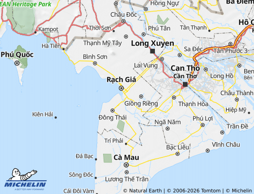 MICHELIN Châu Thành map - ViaMichelin