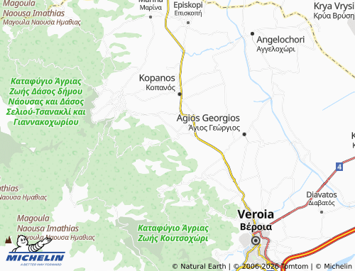 MICHELIN Stenimachos map - ViaMichelin