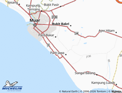 Carte MICHELIN Parit Samsu - ViaMichelin