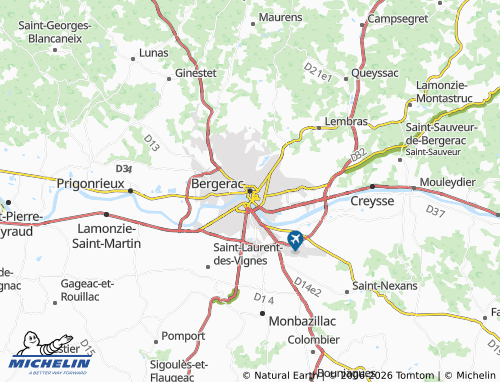 MICHELIN Bergerac Map ViaMichelin