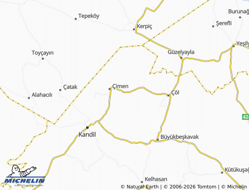 MICHELIN Yeşildere map - ViaMichelin