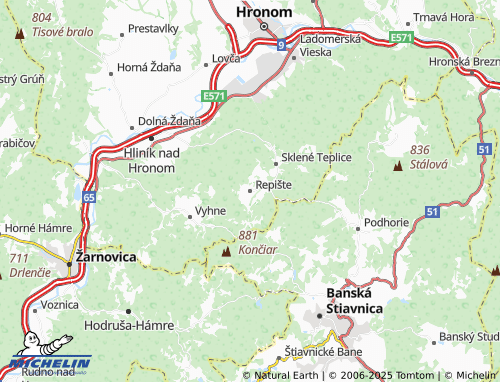 Kaart MICHELIN Repište - ViaMichelin