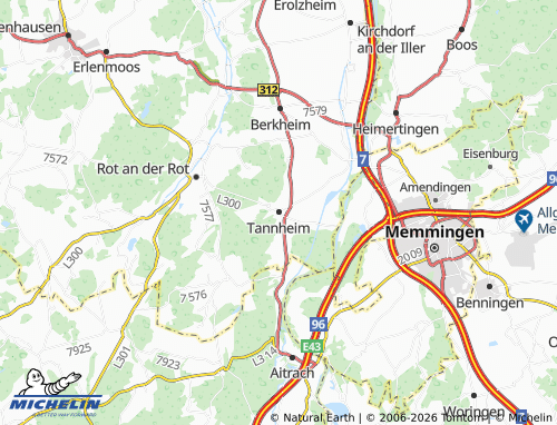 Mapa MICHELIN Tannheim - ViaMichelin