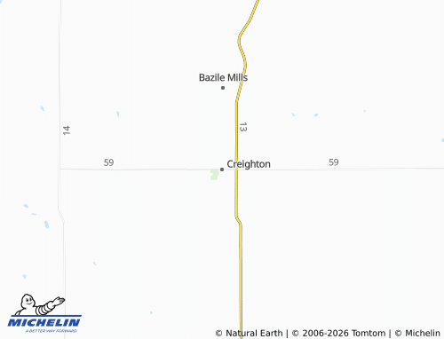Mapa MICHELIN Creighton - ViaMichelin