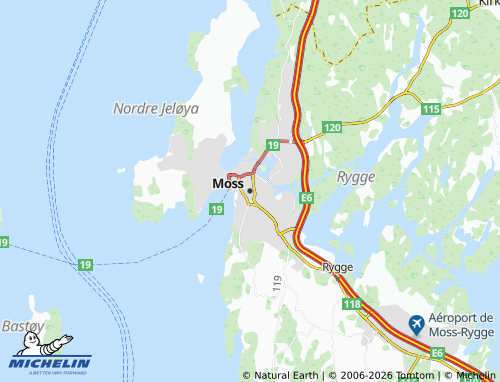 MICHELIN Moss map - ViaMichelin