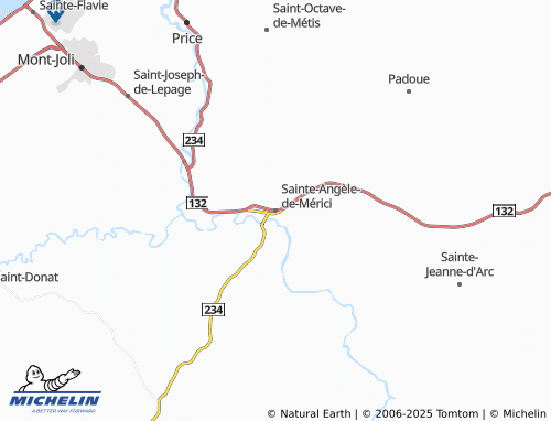 MICHELIN Sainte-Angèle-de-Mérici map - ViaMichelin