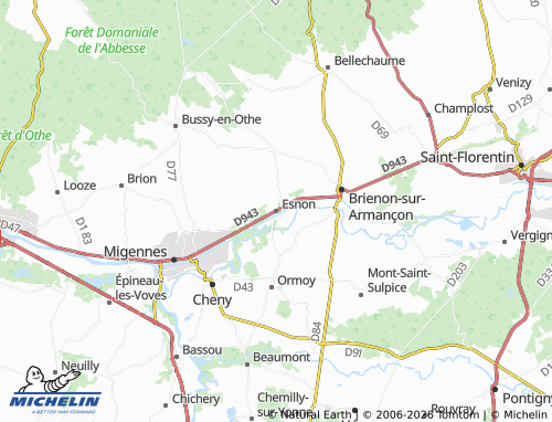 Mappa MICHELIN Esnon - ViaMichelin
