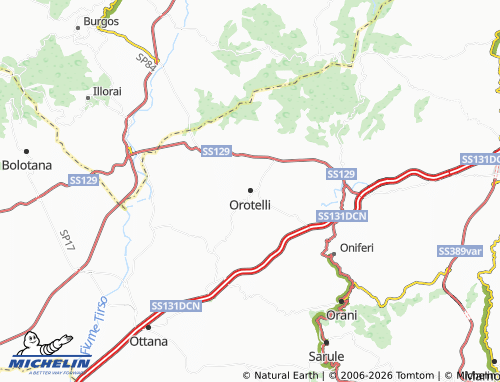 Mapa MICHELIN Orotelli - ViaMichelin
