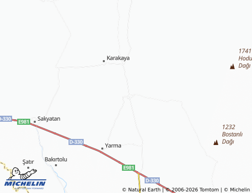 MICHELIN Göçü map - ViaMichelin
