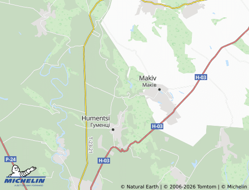 MICHELIN Pryvorottia Druhe map - ViaMichelin