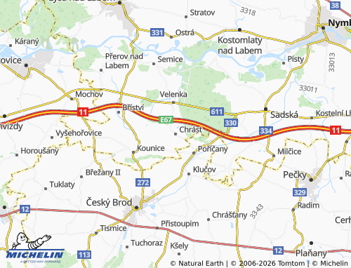 Mappa MICHELIN Chrást - ViaMichelin