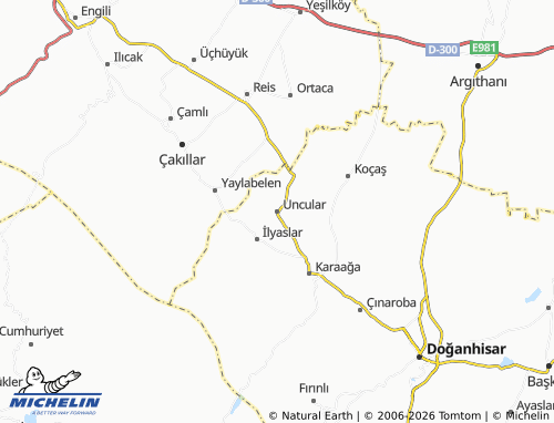 MICHELIN Uncular map - ViaMichelin