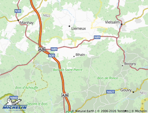 Mappa MICHELIN Bihain - ViaMichelin
