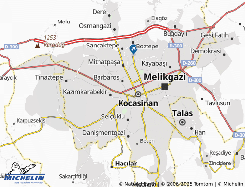 MICHELIN Aydınlıkevler map - ViaMichelin