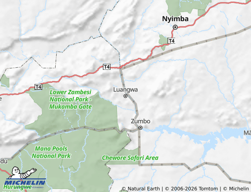 MICHELIN Luangwa map - ViaMichelin