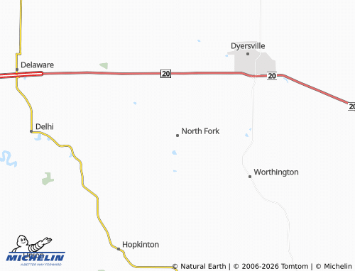 Carte MICHELIN North Fork - ViaMichelin