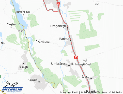 MICHELIN Podoleni map - ViaMichelin