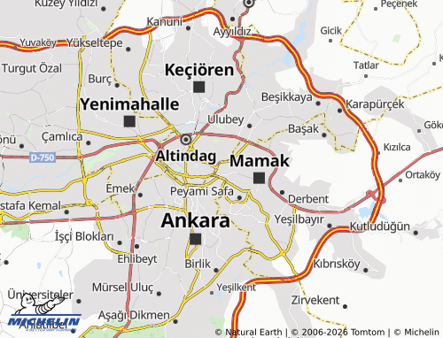 MICHELIN Demirlibahçe map - ViaMichelin
