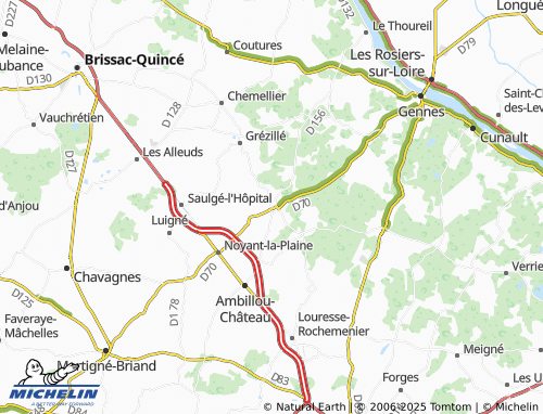 MICHELIN Louerre map - ViaMichelin
