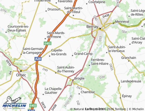 MICHELIN Grand-Camp map - ViaMichelin