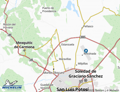 MICHELIN Estanzuela map - ViaMichelin