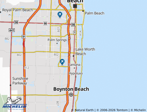 Kaart MICHELIN Lake Worth Beach - ViaMichelin