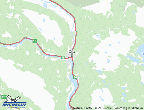 MICHELIN Otta map - ViaMichelin