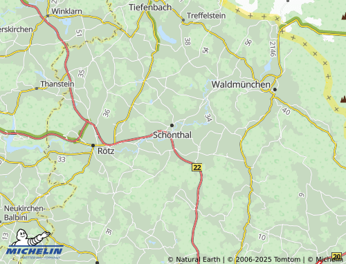 MICHELIN Kleinschönthal map - ViaMichelin
