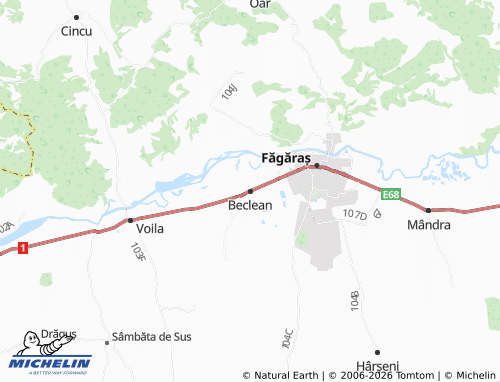 MICHELIN Beclean map - ViaMichelin