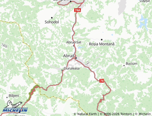 MICHELIN Abrud map - ViaMichelin