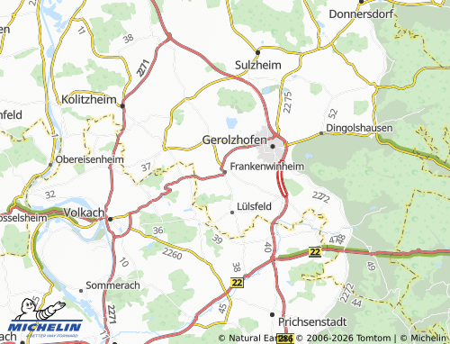 Mapa MICHELIN Frankenwinheim - ViaMichelin