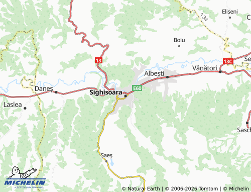 MICHELIN Sighisoara map - ViaMichelin