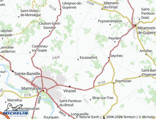 Carte MICHELIN Escassefort - ViaMichelin