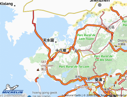 MICHELIN Yuen Long District map - ViaMichelin