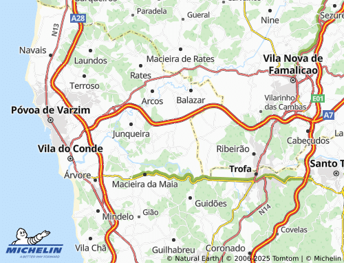 MICHELIN Outeiro Maior map - ViaMichelin