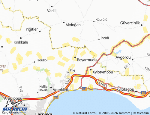 MICHELIN Beyarmudu map - ViaMichelin