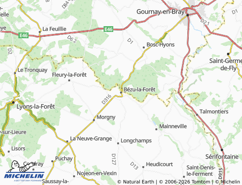 MICHELIN Bézu-la-Forêt map - ViaMichelin