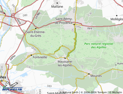 Mappa MICHELIN Les Baux-de-Provence - ViaMichelin