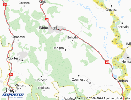 Mapa MICHELIN Moșna - ViaMichelin